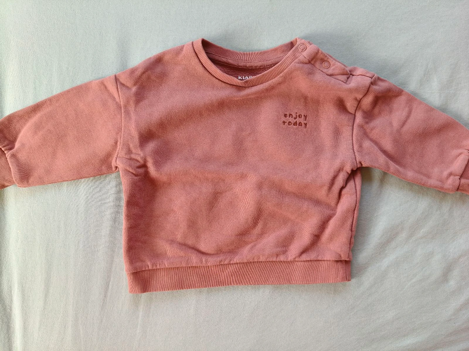 Pull chaud fille Kiabi rose enjoy 74 cm